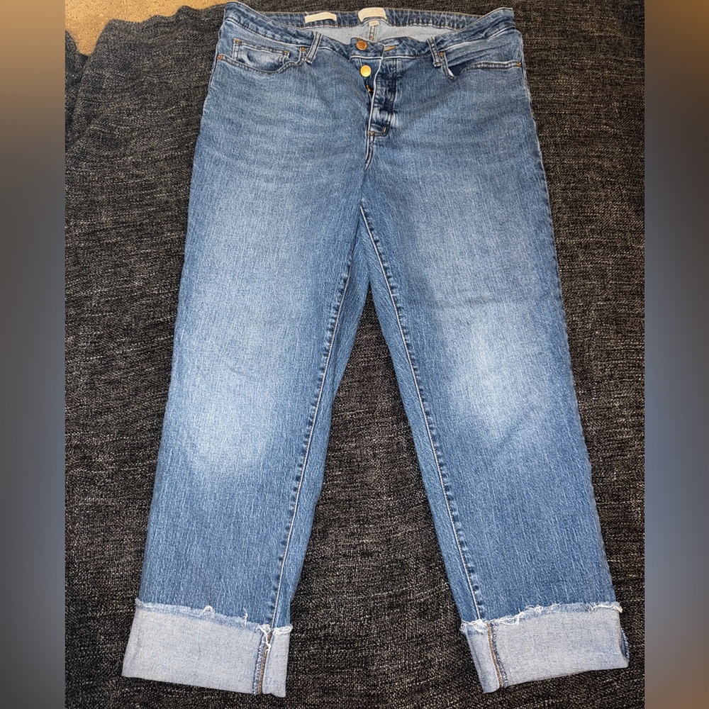 Universal Thread High Rise 90s Slim Medium Wash Blue Jeans 17 Long